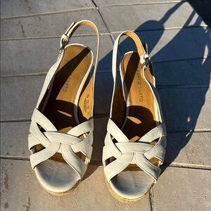 Franco Sarto Cream Sandals